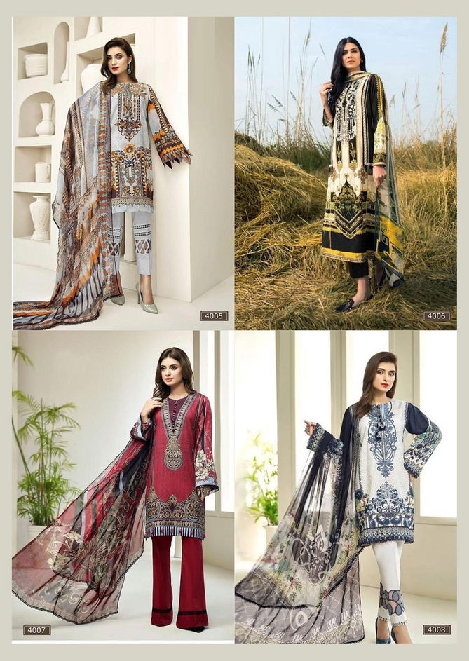 Asifa Nabeel 4 Lawn Printed Karachi Dress Materials collection